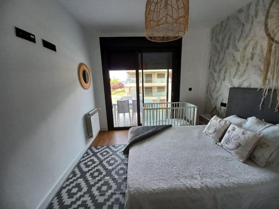 Precioso Apartamento Con Terraza Y Piscina En Portonovo-Sanxenxo Buitenkant foto