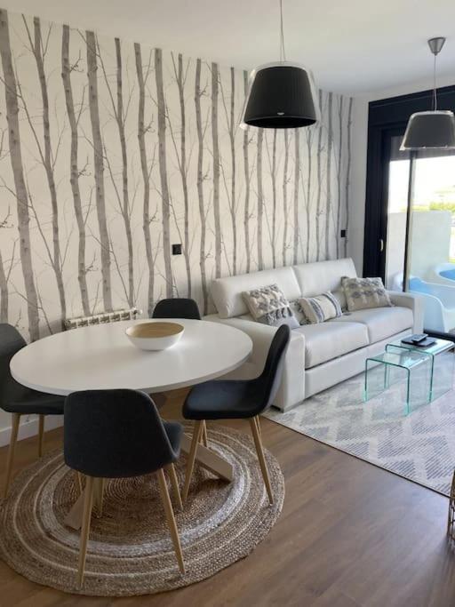 Precioso Apartamento Con Terraza Y Piscina En Portonovo-Sanxenxo Buitenkant foto