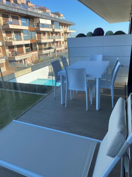 Precioso Apartamento Con Terraza Y Piscina En Portonovo-Sanxenxo Buitenkant foto